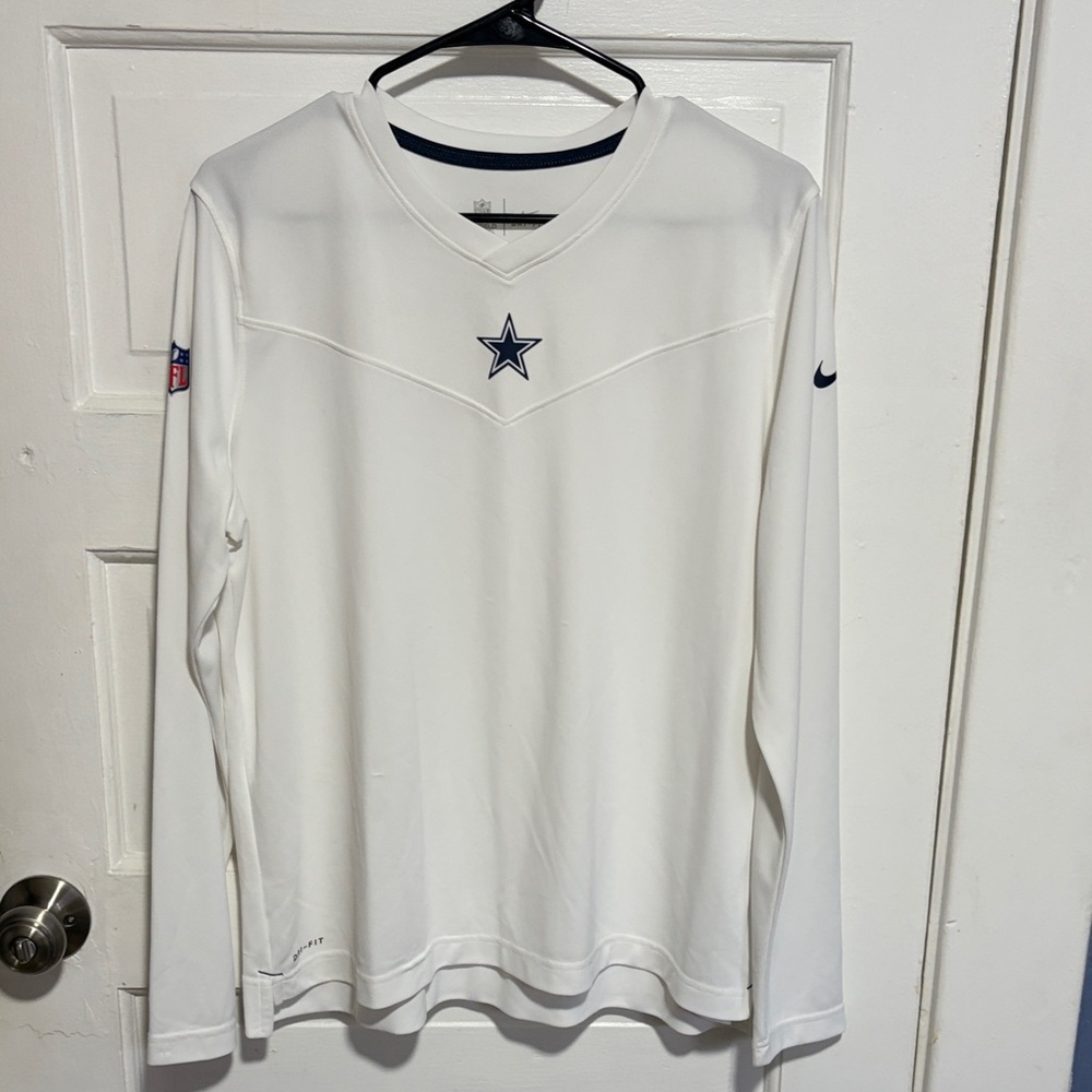 Nike Men's White Long Sleeve Tee Dallas Cowboys